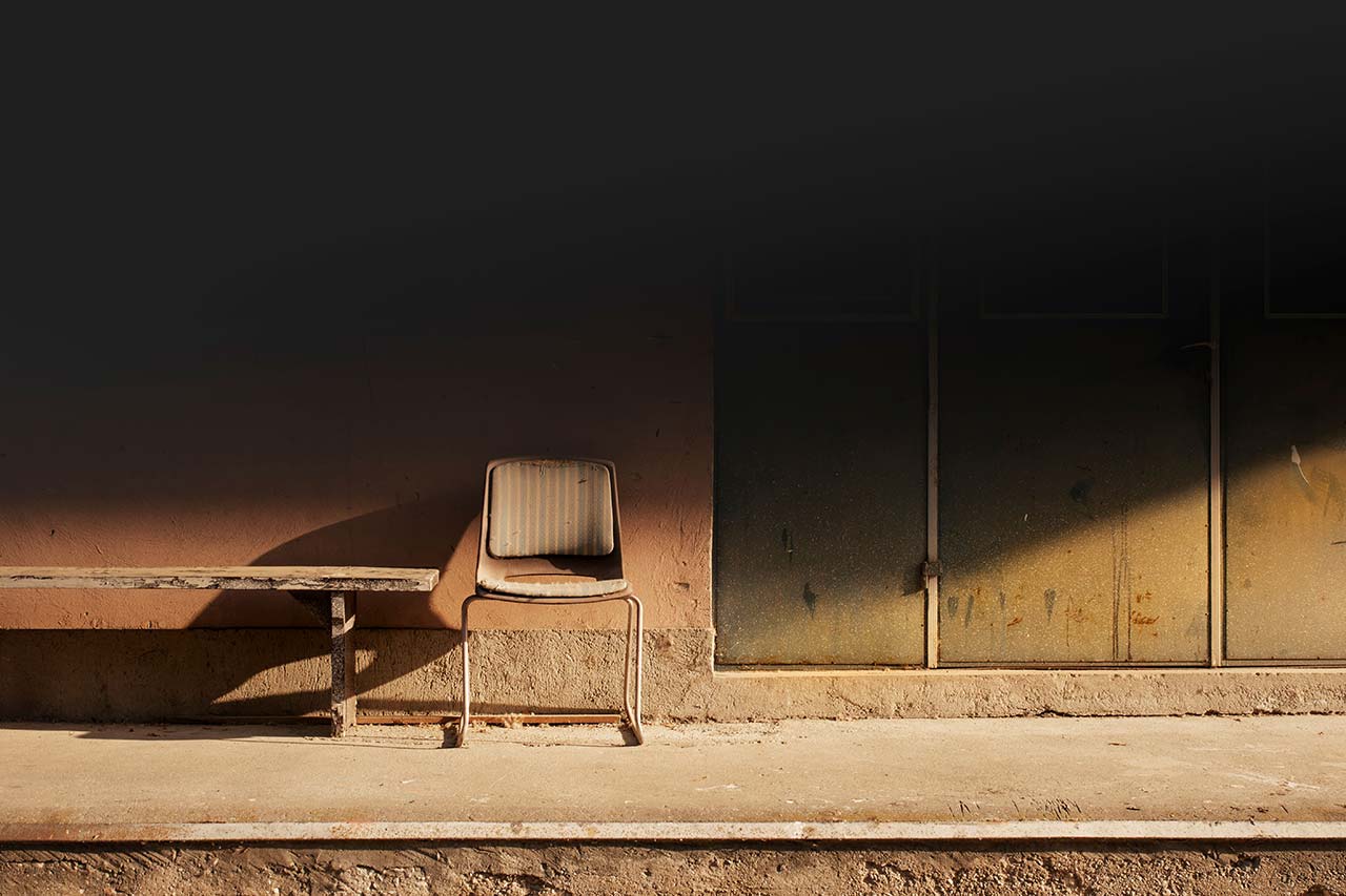 Empty chair - there's nobody here